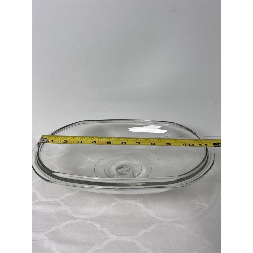 Original Rival Crock Pot Oval Glass Cover Lid Only  3860 3745 3755 3756 Chipped - Picture 5 of 8